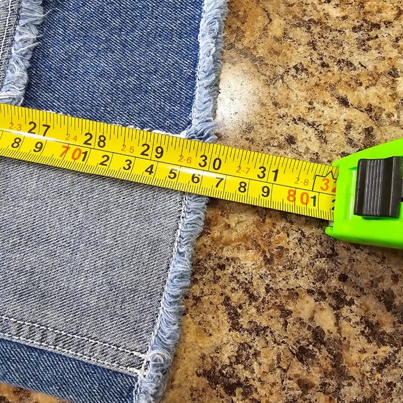 Zana Di Vintage Y2K Jeans Demin Patch Quilt Jeans Girls Size 1 90's era - Picture 7 of 9